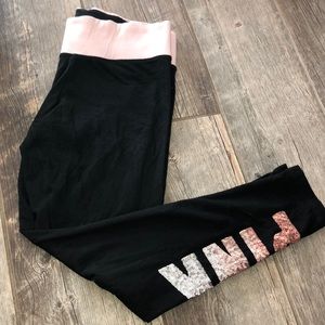 PINK sparkly leggings